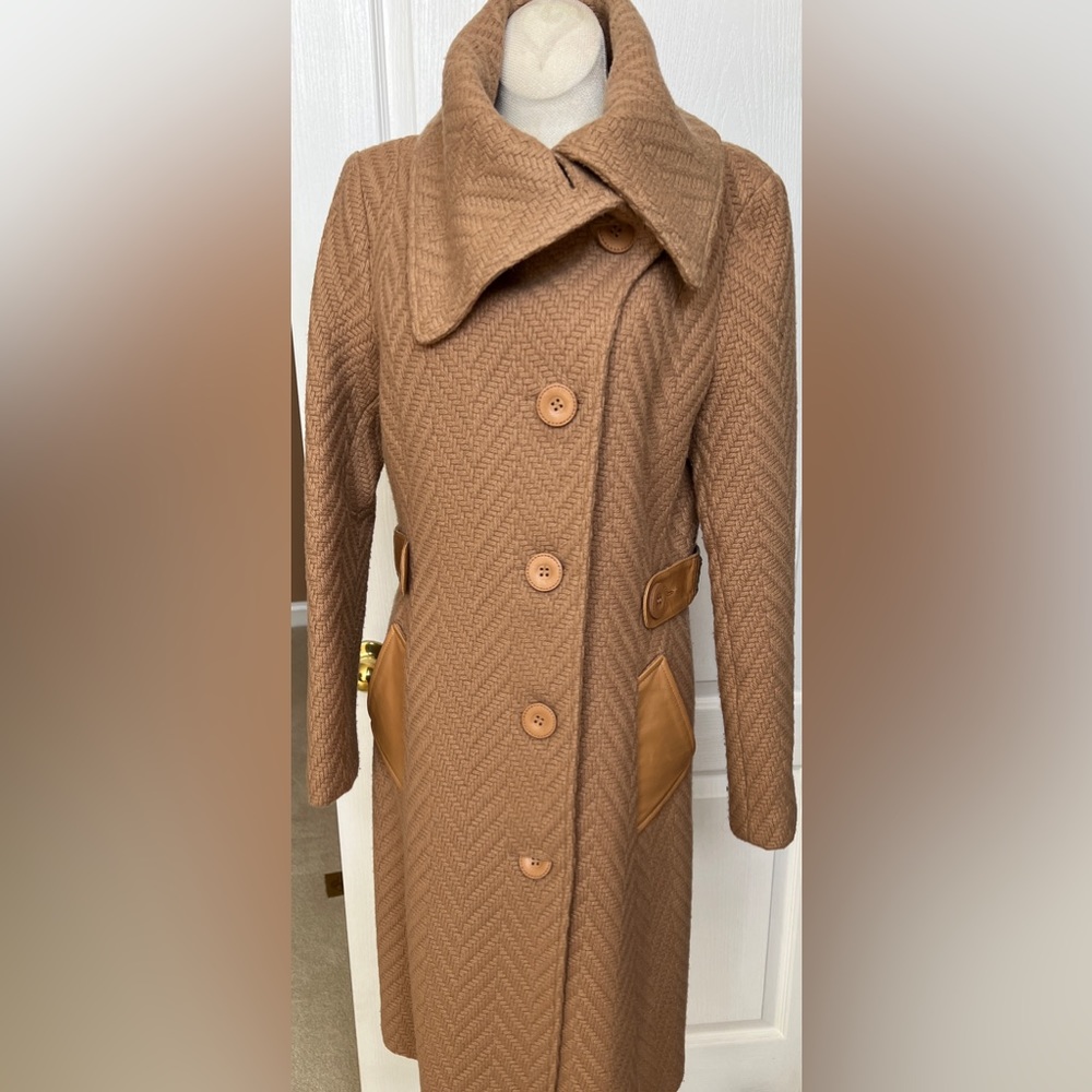 Mackage women wool and leather coat